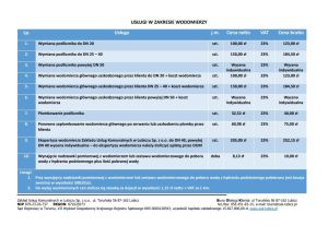 usł w zakresie wodomierzy STR