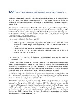 Informacja Ksef